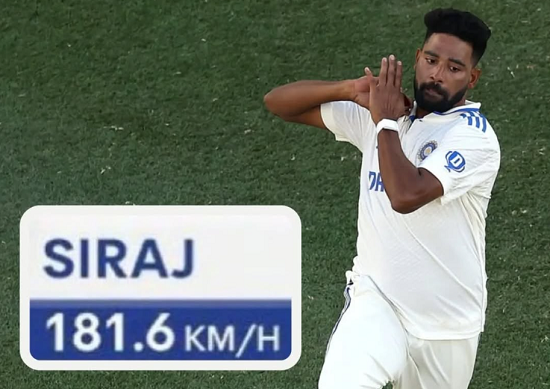 Mohammed Siraj bowls a fastball of 181.6 km/h in IND vs AUS Adelaide Test