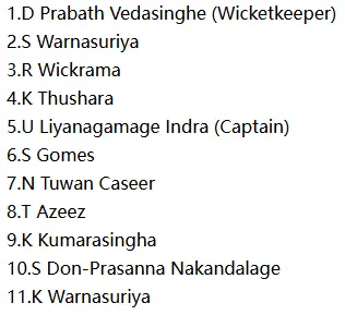 YSSC Playing XI